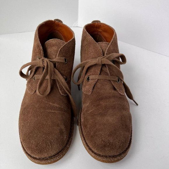 LUCKY Brand Brown Soft Suede Emillia Lace Up Chukka Ankle Bootie - Picture 8 of 16